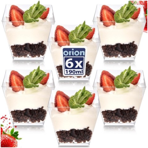 Zestaw 6 szt. Pucharków 180ml do Finger Food i Przekąsek ORION Desery