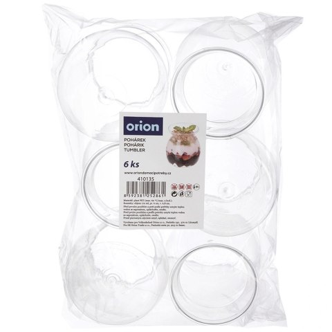 Zestaw 6 szt. Pucharków do Deserów 160ml Przezroczyste Finger Food