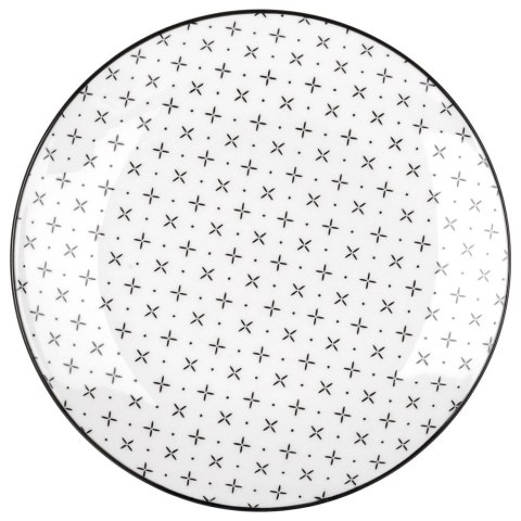 Zestaw Obiadowy Porcelana 16 elementów Talerze Kubki na 4 Osoby