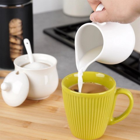 Zestaw Porcelanowy Mlecznik 250ml i Cukierniczka 230ml Białe