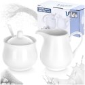 Zestaw Porcelanowy Mlecznik 250ml i Cukierniczka 230ml Białe