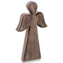 Figurka Anioł Drewno Mango 24 cm Naturalna Ozdoba Loft Prezent