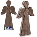 Figurka Anioł Drewno Mango 24 cm Naturalna Ozdoba Loft Prezent