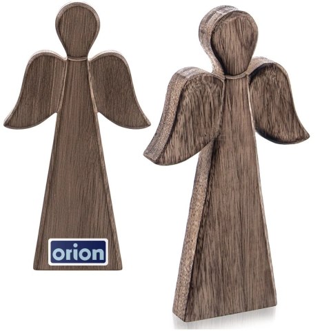 Figurka Anioł Drewno Mango 24 cm Naturalna Ozdoba Loft Prezent