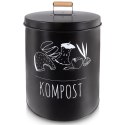 Kompostownik Kuchenny 8 L Metalowy Czarny Filtr Węglowy Bioodpady