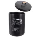 Kompostownik Kuchenny 8 L Metalowy Czarny Filtr Węglowy Bioodpady