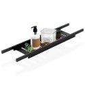 Półka Łazienkowa na Wannę Bambusowa BATHROOM SOLUTIONS 68 x 15 cm Czarna