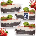 Pucharki Trójkątne 160ml Zestaw 4 szt. do Deserów i Ciast ORION Party