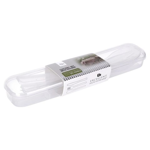 Zestaw Sztućców 4 el. EXCELLENT HOUSEWARE Turystyczne Plastik Etui