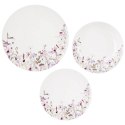 Zestaw Talerzy Porcelanowych 18 el. Louka Komplet Obiadowy na 6 Osób