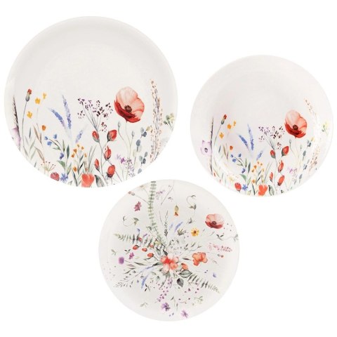 Zestaw Talerzy Porcelanowych 18 el. ORION Maki 6 os. Zmywarka Mikrofala