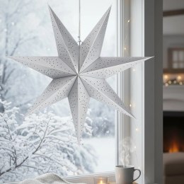 Duża Gwiazda Ażurowa 60 cm Papier Srebrna Dekoracja Okienna FSC