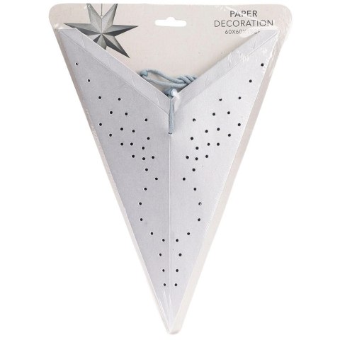 Duża Gwiazda Ażurowa 60 cm Papier Srebrna Dekoracja Okienna FSC