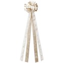 Duża Kokarda Zwieńczenie Choinki 130 cm Merry Christmas Kremowa