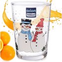 Duża Szklanka Zimowy Motyw Bałwanki 500ml Szkło Zmywarka ORION