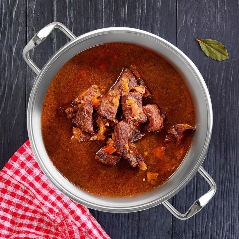 Duży Garnek Stalowy 6,2 L Venice Pokrywka z Odcedzaniem Indukcja