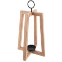 Duży Świecznik Drewno Mango 44 cm Lampion Boho z Metalem ORION Loft