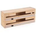 Dyspenser 2w1 na Folię i Papier do Pieczenia Bambus Nożyk 34 cm
