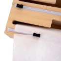 Dyspenser 2w1 na Folię i Papier do Pieczenia Bambus Nożyk 34 cm