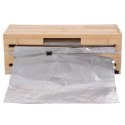 Dyspenser 2w1 na Folię i Papier do Pieczenia Bambus Nożyk 34 cm