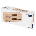 Dyspenser 2w1 na Folię i Papier do Pieczenia Bambus Nożyk 34 cm