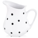 Dzbanek Ceramiczny 480 ml Biały w Czarne Groszki Mlecznik Dots ORION