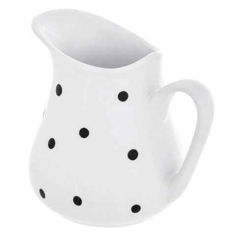 Dzbanek Ceramiczny 480 ml Biały w Czarne Groszki Mlecznik Dots ORION