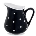Dzbanek Ceramiczny 480 ml Czarny w Groszki Dots Mlecznik Sosjerka