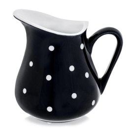 Dzbanek Ceramiczny 480 ml Czarny w Groszki Dots Mlecznik Sosjerka