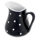 Dzbanek Ceramiczny 480 ml Czarny w Groszki Dots Mlecznik Sosjerka