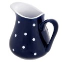 Dzbanek Ceramiczny 480 ml Granatowy w Groszki Dots Mlecznik ORION