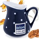Dzbanek Ceramiczny 480 ml Granatowy w Groszki Dots Mlecznik ORION