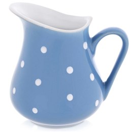 Dzbanek Ceramiczny 480 ml Niebieski w Groszki Dots Mlecznik Sosjerka