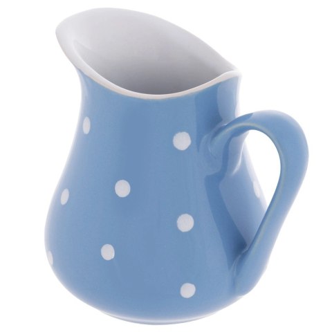 Dzbanek Ceramiczny 480 ml Niebieski w Groszki Dots Mlecznik Sosjerka