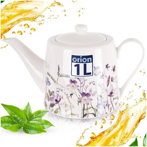 Dzbanek Porcelanowy do Kawy Herbaty 1 L Louka Polne Maki i Kwiaty