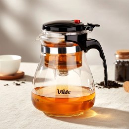 Dzbanek Szklany VILDE Zaparzacz 1,65 L System Spustowy Gorące Zimne