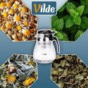Dzbanek Szklany VILDE Zaparzacz 1,65 L System Spustowy Gorące Zimne