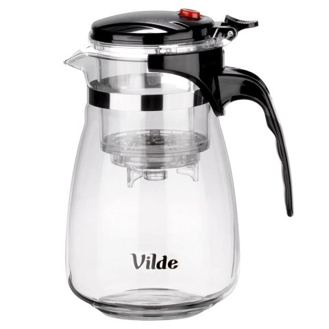 Dzbanek Szklany VILDE Zaparzacz 960 ml System Spustowy Gorące Zimne