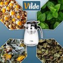 Dzbanek Szklany VILDE Zaparzacz 960 ml System Spustowy Gorące Zimne