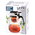 Dzbanek Szklany VILDE Zaparzacz 960 ml System Spustowy Gorące Zimne
