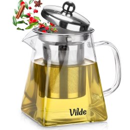 Dzbanek Szklany Zaparzacz Sitko Kwadratowe 490ml Herbaty VILDE