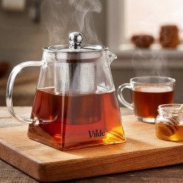 Dzbanek Szklany Zaparzacz Sitko Kwadratowe 490ml Herbaty VILDE