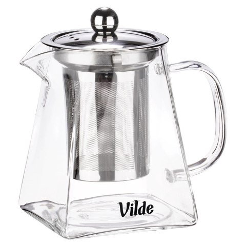 Dzbanek Szklany Zaparzacz Sitko Kwadratowe 490ml Herbaty VILDE