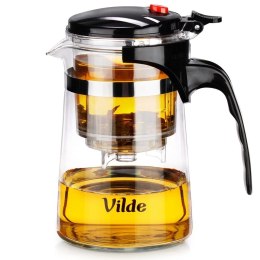 Dzbanek Szklany Zaparzacz VILDE 600 ml System Spustowy Borokrzemowe