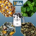 Dzbanek Szklany Zaparzacz VILDE 600 ml System Spustowy Borokrzemowe