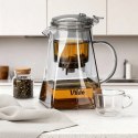 Dzbanek Zaparzacz Szkło 880 ml System Spustowy Kwadratowy VILDE