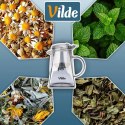 Dzbanek Zaparzacz Szkło 880 ml System Spustowy Kwadratowy VILDE