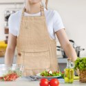 Fartuch Kuchenny Bawełniany Beżowy z Kieszenią ORION Regulowany