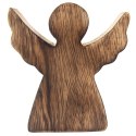 Figurka Anioł Drewno Mango 10 cm Dekoracja Loft Naturalna ORION Boże