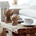 Figurka Anioł Drewno Mango 10 cm Dekoracja Loft Naturalna ORION Boże